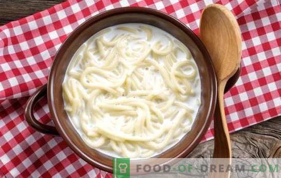 Mjölksoppa i långsam spis - smaken av barndomen. Recept mjölksoppa i en långsam spis med pasta, pasta, ris