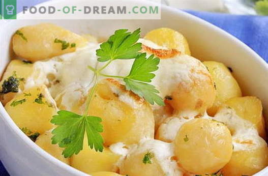 Potatis i gräddfil - de bästa recepten. Hur man gör rätt och välsmakande kockpotatis i gräddfil.