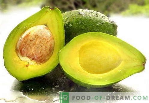 Avokados - användbara egenskaper, använd i matlagning. Recept med avokado.