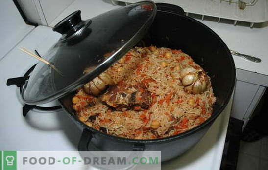 Plov recept hemma: i en kastrull, kittel, multi-cooker, utyatnitsa. Tricks of cooking Uzbek pilaf