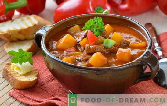 Ungerskt soppa är ovanligt men gott! Olika recept av ungerska soppor: med nötkött, fisk, bönor, spenat, körsbär