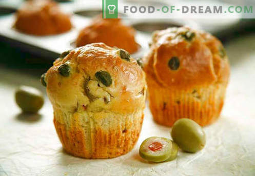 Muffins: choklad, banan, ost, kefir - de bästa recepten. Så baka muffins med fyllningar hemma.