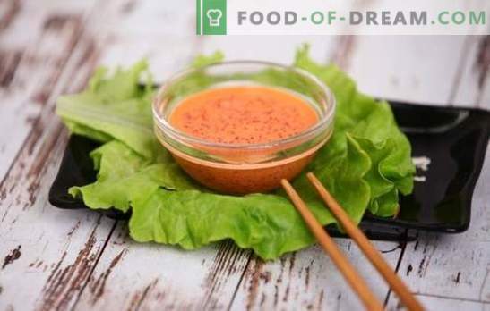 Spicy sås - Japansk not på menyn! Recept för heta kryddiga såser med peppar, kimchi, lodda och flygande fiskkaviar, majonnäs, vitlök