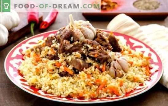 Uzbek pilaf (steg för steg recept) är en traditionell orientalisk maträtt. Steg-för-steg recept för usbekisk pilaf med nötkött och fläsk