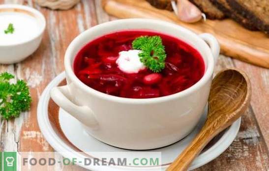 Borsch med färska rödbetor - middag blir ljus! Recept av olika borscht med färska betor för en aptitretande meny
