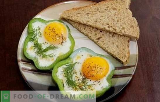 Stekt ägg i långsam spis - lätt! Reparar ägg i en långsam spis; äggröra, stekt ägg, med tomater, ost, korv, ångad