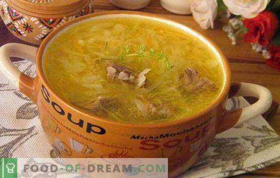 Kålkålssoppa: Förbered den läckra soppan! Recept, hemligheter och intricacies i matlagning surkål surkål