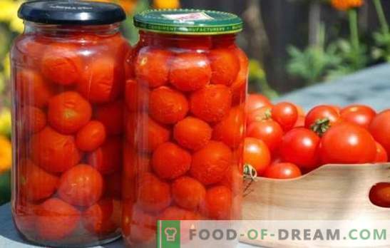 Vi skördar hemlagade tomater för vintern. De bästa recepten för konservering av hemlagad tomat för vintern