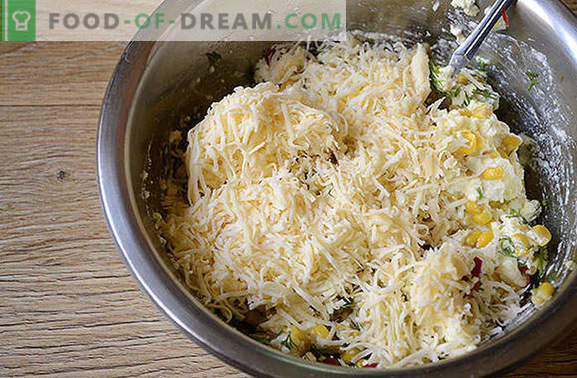 Gryta med majs och ost: god, hälsosam och vacker! Steg för steg författarens fotrecept grytor av stugaost och konserverad majs