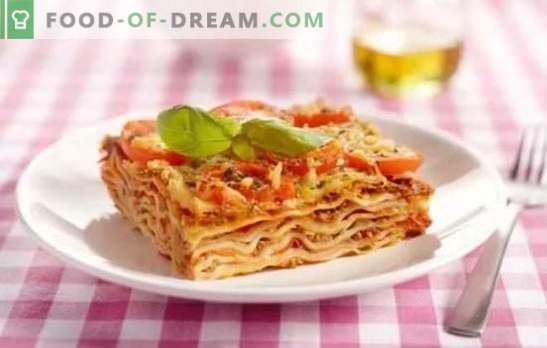 Klassisk Lasagne: Steg-för-steg recept för italienska rätter. Matlagningshemligheter, alternativ och steg-för-steg recept för klassisk lasagne