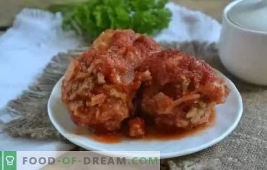 Köttbullar i tomatsås: steg-för-steg recept, matlagningshemligheter. En god middag i brådska - köttbulle recept i tomatsås från kött och kyckling