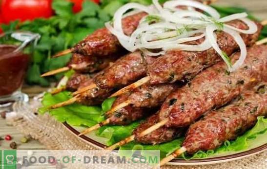 Traditionell kebab på grillen: från vad och hur. Recept för lula kebab gjord av lamm, fläsk, kyckling och potatis