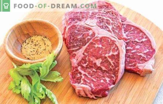 Marbled beef beef - kött delikatesser! Recept och alla sätt att laga biff av marmorerade biff i ugnen, på spisen och grillen