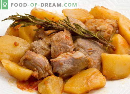 Stewed potatis med kött - de bästa recepten. Hur man gör rätt och god matlagningspotatis med kött.