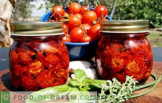 Torkade tomater för vintern - det mesta! Enkla och prisvärda metoder att strumpa torkade tomater för vintern
