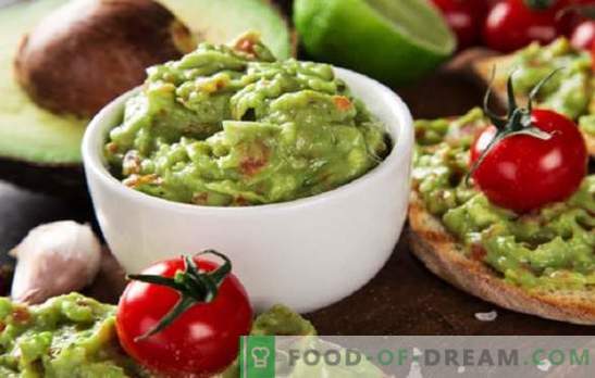 Avokadosås Guacamole: Recept för mexikanska tillskott! Nya och klassiska avokado guacamole sås recept, mellanmål med det