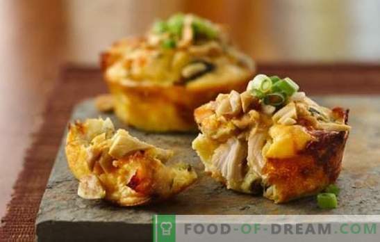 Kycklingmuffins - saftiga patties! Original recept av kycklingmuffins för ett festligt och vardagsbord
