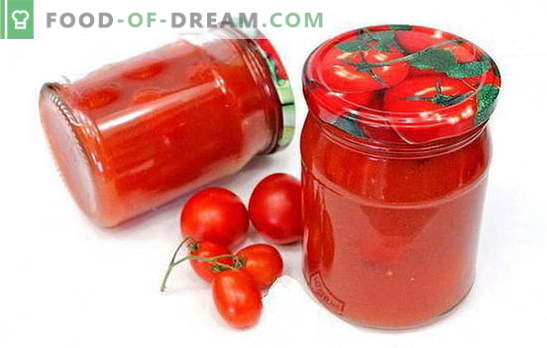 Tomater i tomatpasta - intressanta recept för en intressant förberedelse. Hur man lagar läckra tomater i tomatpasta