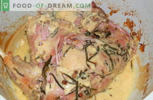 Braised kanin - de bästa recepten. Hur man ordentligt och välsmakande köksbryggad kanin.
