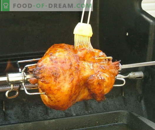Spit kyckling - de bästa recepten. Hur man ordentligt och välsmakande kok kyckling på en spytt.