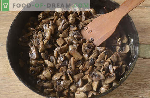 Stekt svamp med lök: rätt matlagningsteknik. Steg-för-steg foto recept för matlagning mushrooms med lök