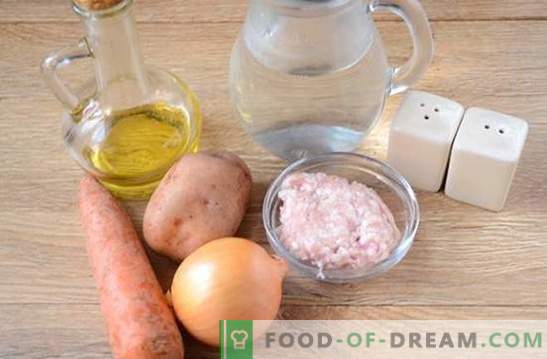 Soupe aux boulettes de porc émincées: recette photo! Soupe légère et nourrissante pour toute la famille en 45 minutes