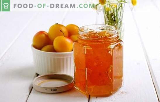 Körsbärsplommon sylt med apelsin - arom av urverk citrus! Recept för olika körsbärsplommon sylt med apelsiner