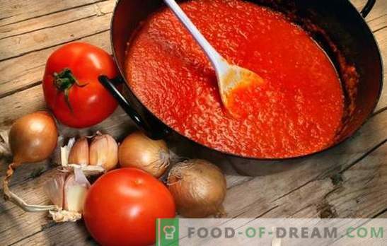 Tomatsåsar för vintern: från georgisk ketchup till Krim adjika. Vi förbereder hembakade tomatsåsar för vintern