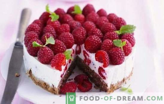 Raspberry tårta - sommar frestelsen för söta tänder. Recept för hallon sommarkakor: hallon i efterrätt - livet är bra!