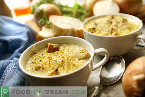 Löksoppa - de bästa recepten. Hur till rätt och välsmakande kock lök soppa.