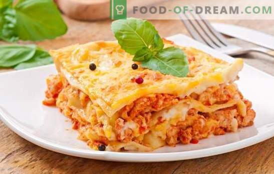 Lasagne Bolognese - Middag blir italiensk! Populära recept för näringsrik lasagne 