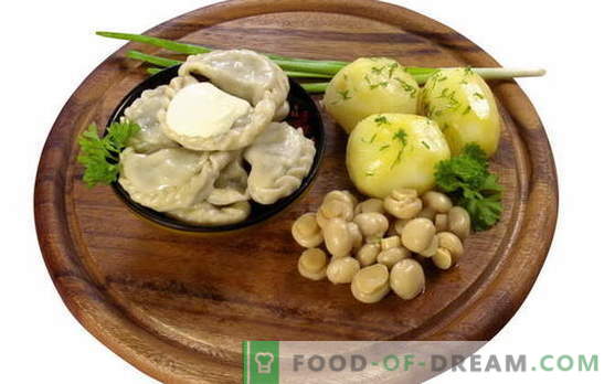 Dumplings med potatis och svamp - och inget kött! Ett urval av de mest frestande recepten av dumplings med potatis och svamp