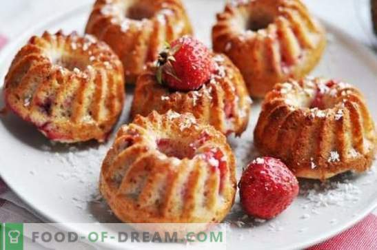 Bakning med jordgubbar: recept med foton och lite trick. Ett urval av enastående recept för bakning med jordgubbar: foto