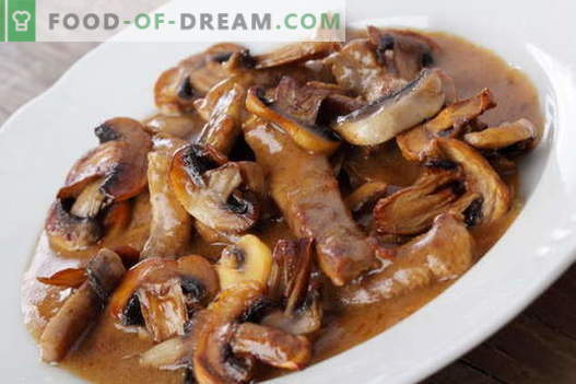 Kött med svamp - de bästa recepten. Hur man ska ordentligt och gott kokta kött med svampar.