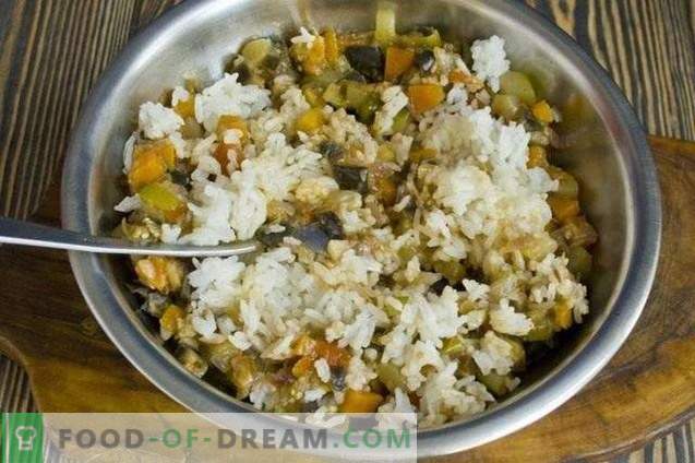 Gemüsesalat mit Reis für den Winter
