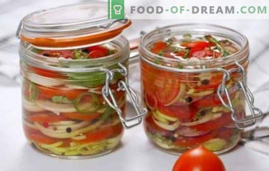 Läckra tomater sallader för vintern: vitaminer i burkar för hela familjen. De bästa recepten på läckra sallader för vintern av tomater