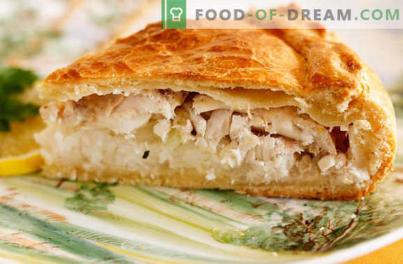 Pie med fisk och potatis - inte bara på torsdag! Recept för pajer med fisk och potatis: jellied, jäst, flaky