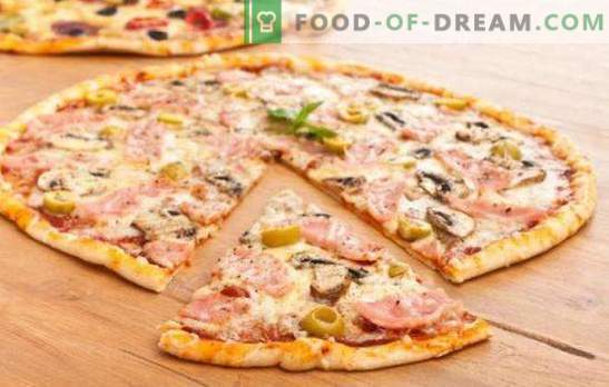 Tunt pizzadeg - italienarnas hemlighet! 7 bästa recepten för tunn pizzadegen: utan jäst och vanlig jäst