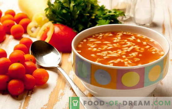 Matlagning med lågmjölksoppa - recept från olika produkter för olika portioner. Lågfettsoppa: grönsak, fisk, med dumplings
