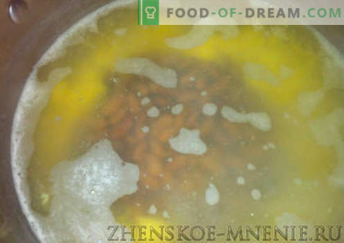 Zupa ar zemnieciskām pupiņām - recepte ar fotogrāfijām un soli pa solim