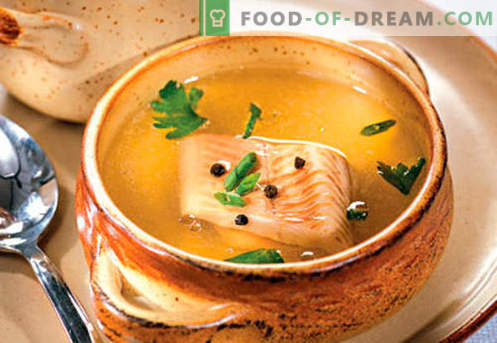 Fiskbuljong - de bästa recepten. Hur till rätt och välsmakande kock fisk buljong.
