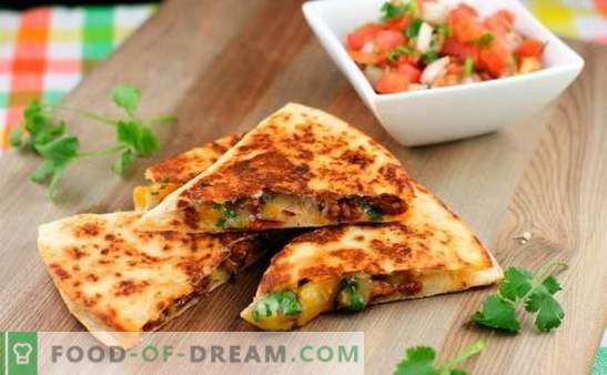 Tortilla med ost är en aptitretande burrito! Matlagning hemma mexikansk tortilla med ost med enkla recept
