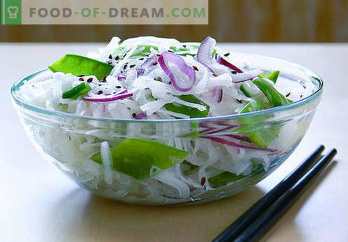 Салати Daikon - пет най-добри рецепти. Как да правилно и вкусно готви салати от daikon.