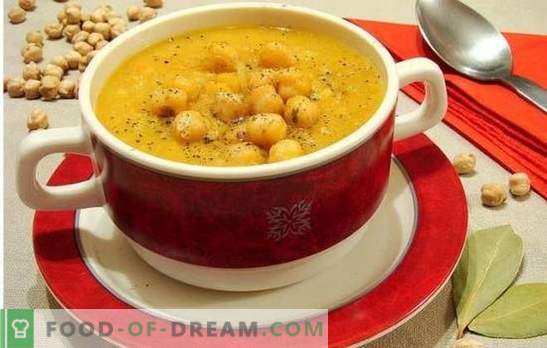 Soppa med kikärter - orientaliska anteckningar i vardagsmenyn. Gamla och nya recept av god, aromatisk och ovanlig soppa med kikärter