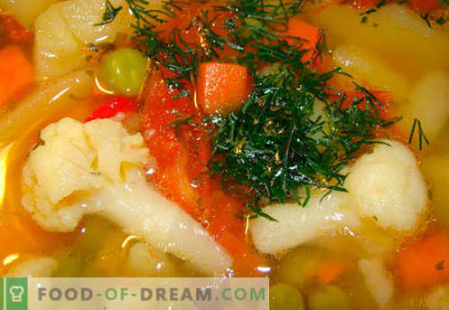 Soppa i köttbuljong - de bästa recepten. Hur till rätt och god kokssoppa på köttbuljong.