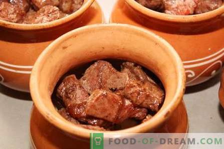 Pottkött - de bästa recepten. Hur man ska ordentligt och gott köttkött i krukor.