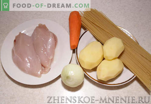 Kycklingsoppa - Recept med foton och steg för steg beskrivning