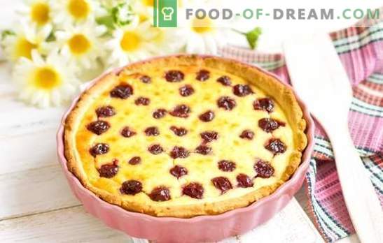 Tårta med körsbär - fantastiska smaker! Recept av olika bakverk med körsbär: kakor, pajer, kakor, strudel, muffins