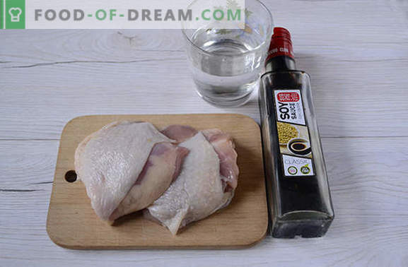 Kyckling stekt i sojasås i en panna - om 20 minuter! Steg-för-steg författarens recept på dietisk stekt kyckling i sojasås