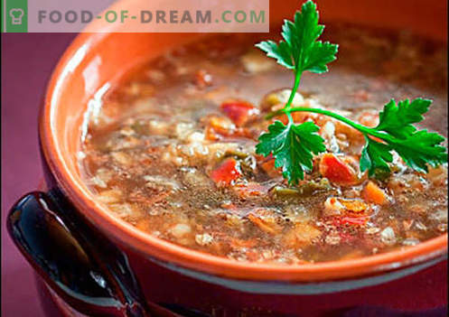 Soppa med bovete - bevisade recept. Hur man ordentligt och lagar soppa med bovete.